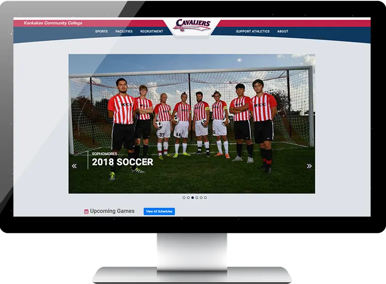 computer screen with an image of kcc redesign project